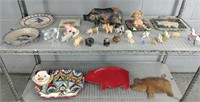 Large Lot Assorted Pig Decor