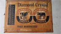 Diamond Crystal Thermometer Metal Sign-14x20"