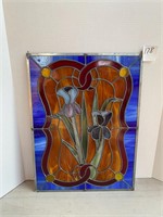 Stained Glass Irises 17” x 23”