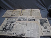 Lot Of Assorted Vintage Southern MD Newspapers 70s