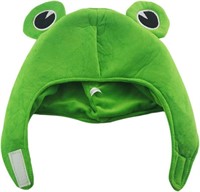 Soarsue Cute Plush Frog Hat Cap for Halloween