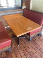 Vintage Oak Top Restaurant Table