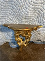 GOLD PAINTED WALL SHELF