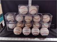 16 Baseballs, 12 in cases