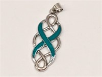 Celtic Twist Enamel Pendant NEW