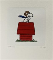 Unframed Peanuts Red Baron Etching
