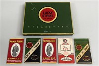6pc Vtg Cigarette Rolling Papers & Tin