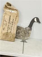 vintage Johnson's folding duck decoys & tote bag