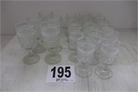 (21) Pieces of Anchor Hocking Wexford Glasses(R2)