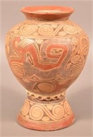Nicoya Style Pottery Jar, 13 1/2" Tall, 10" Dia.,
