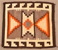 Vintage Navaho Textile, 31" x 34" Saddle Blanket T