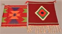 2 Vintage Germantown Type Navaho Textiles 18" x 16