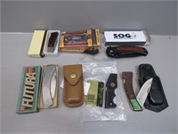 6 Folding knives by Jet-Aer G96, SOG, True