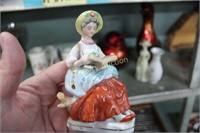 OCCUPIED JAPAN CERAMIC WOMAN READING