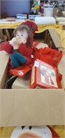 Lot of Christmas bows, cards , and doll