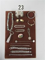 16 PCS. OF ASSORTED STERLING SILVER: