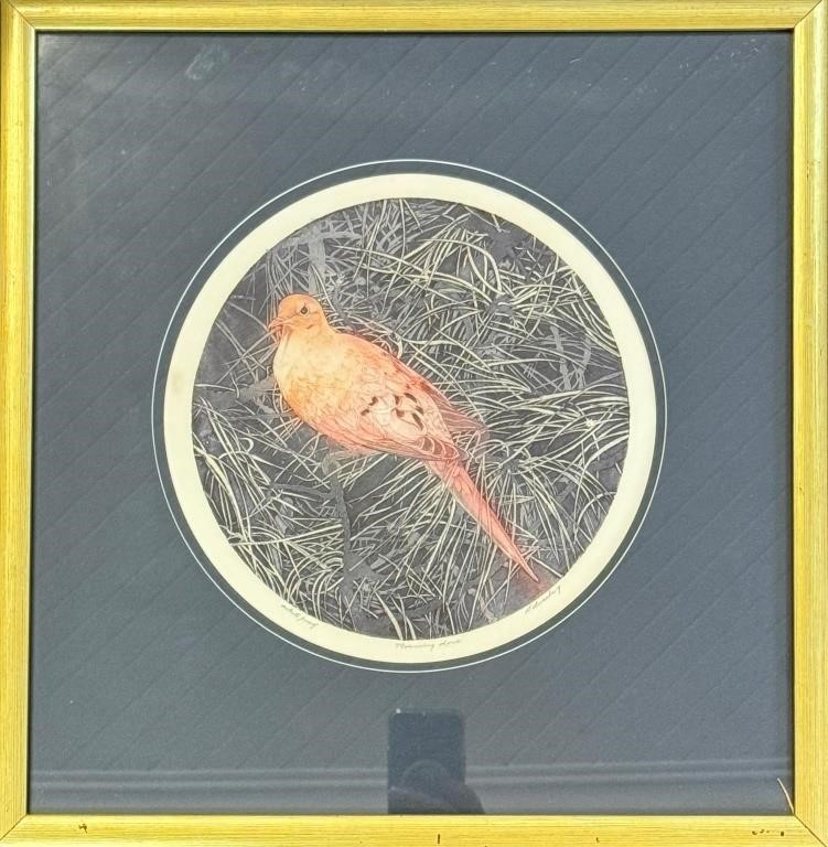 DAVID SILVERBERG ARTIST'S PROOF - MORNING DOVE