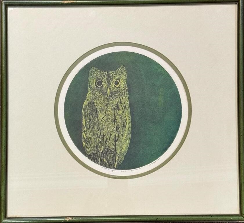 DAVID SILVERBERG SIGNED ARTIST'S PROOF - OWL