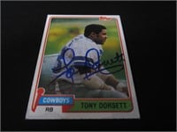 Tony Dorsett Signed Trading Card RCA COA