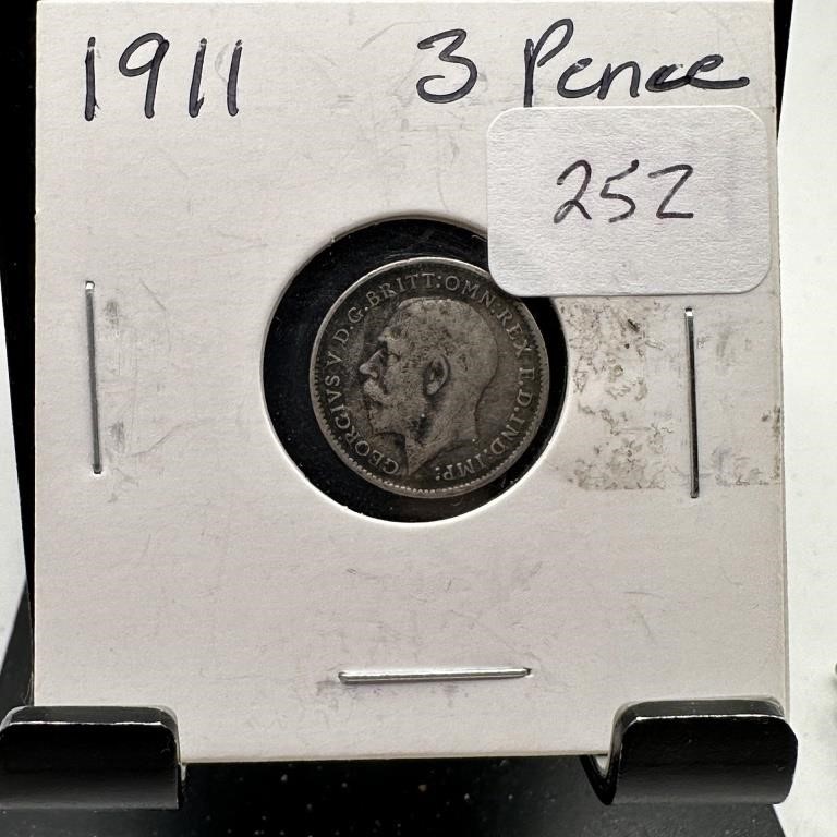 1911 SILVER 3 PENCE