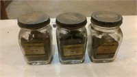 (3) Vintage Standard Motor Products Parts Jars