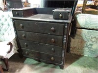 DROP WELL COUNTRY DRESSER W/GLOVE BOXES - 39x40"