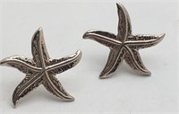 Sterling Silver Starfish Earrings