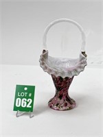 Fenton Rose Aventurine Vasa Murrhini Basket