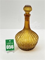 Vintage Italian Amber Glass Decanter