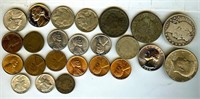 Mixed Dates & Denominations Some Silver 24 PCS