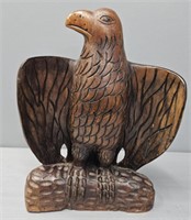 Carved Wood Eagle Figure Folk Art Style