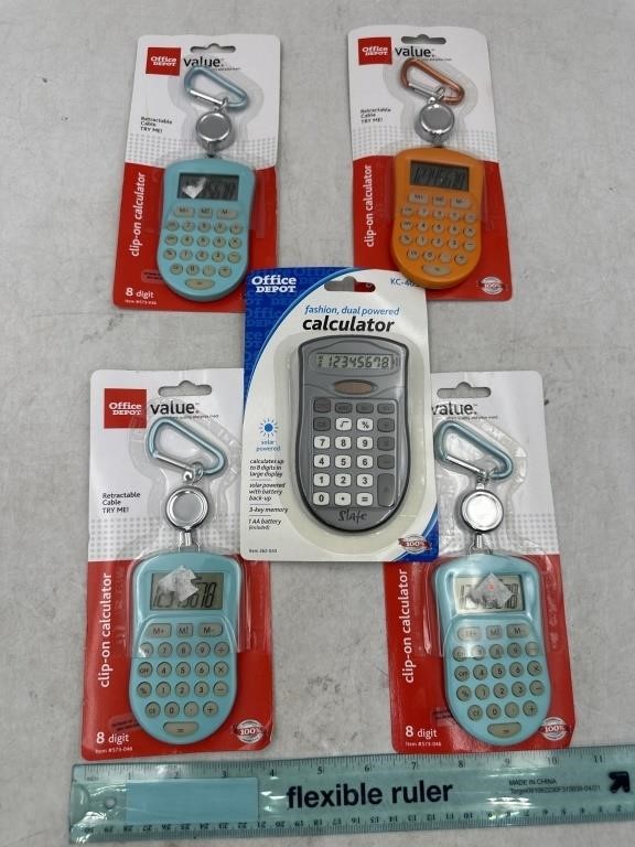 NEW Mixed Lot of 5- Calculators