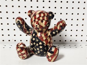 American Flag Teddy Bear Bank