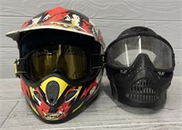 Motorcycle Helmet & Paintball Mask