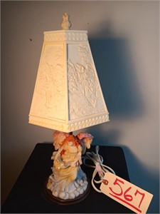 16" Guardian Angel Resin Ornate Table Lamp.