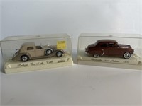 2- Vintage Diecast Chevy Sedan Delane Coure De