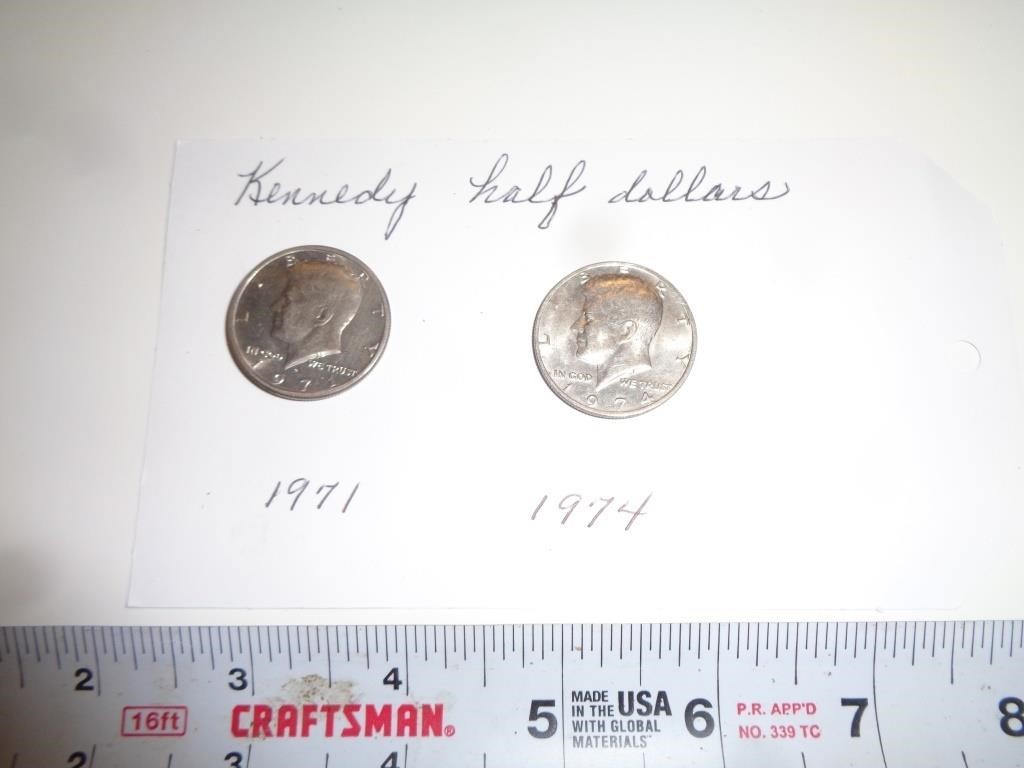 1971 & 1974 KENNEDY HALVES