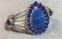 Nice Sterling & Lapis Bracelet