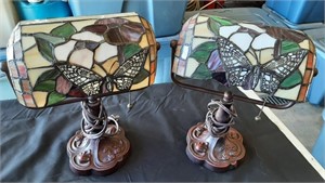 (2)Tiffany Style Bankers Desk Lamp