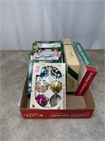 Christmas ornaments, most appear to be new in box