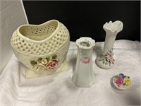 Rose Heart vase, and two extra vases