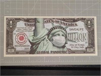 Global pandemic novelty banknote