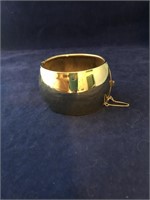 Vintage Goldtone Wide Bangle Bracelet