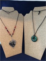 Natural Stone & Cord Necklaces