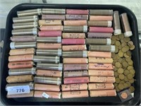 57 rolls 1930s- 50s pennies & loose wheat pennies.