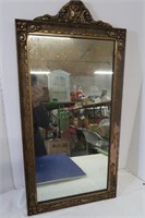 Antique Ornate Framed Mirror-14"x27"