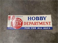 Metal hobby sign