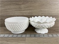 Fenton Candle Bowl + Medium Bowl