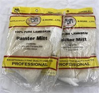 Pair of Lambskin Painter Mitts in Bag