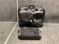 Leather Luggage and Case Logic Bundle